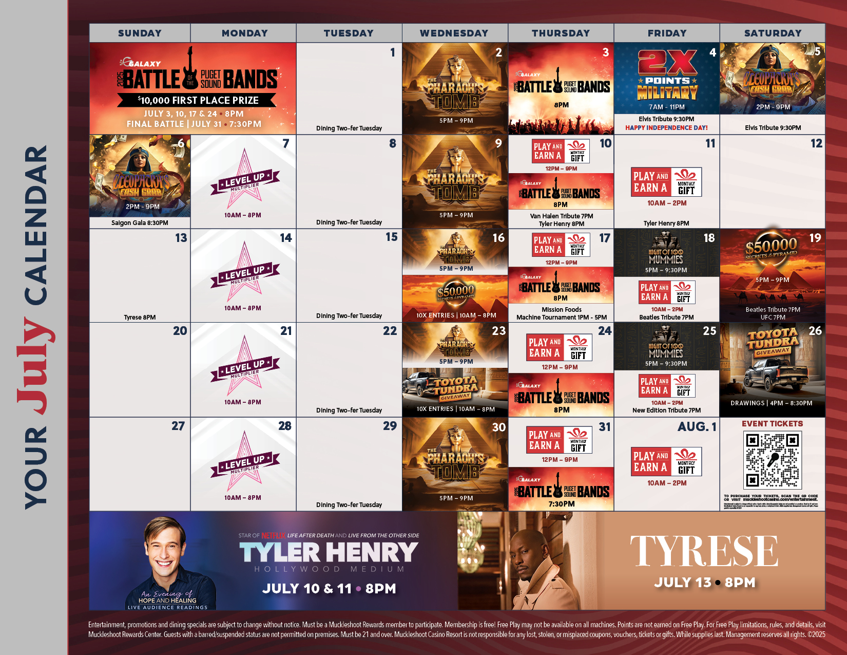 July 2025 Promotions Calendar 